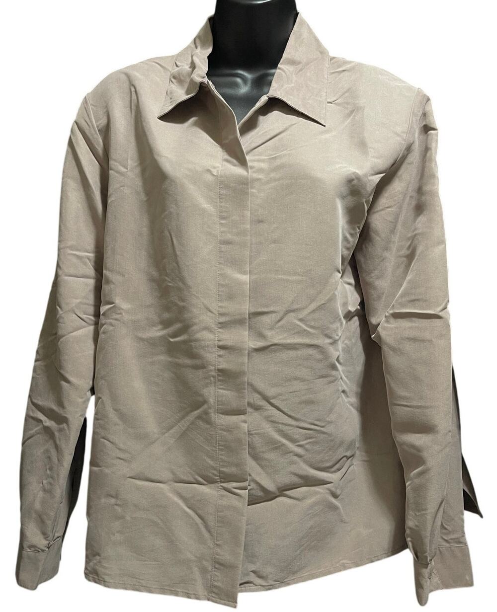 K Arnold Vintage Padded Shoulder Size Medium Button Up Collared Blouse